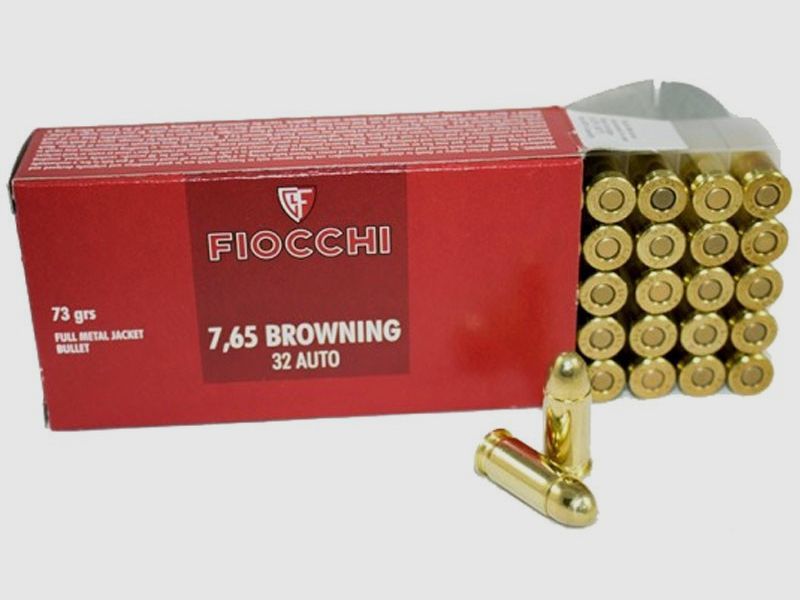 FIOCCHI Munition – 7.65 BROW. – 73 grains – blindiert