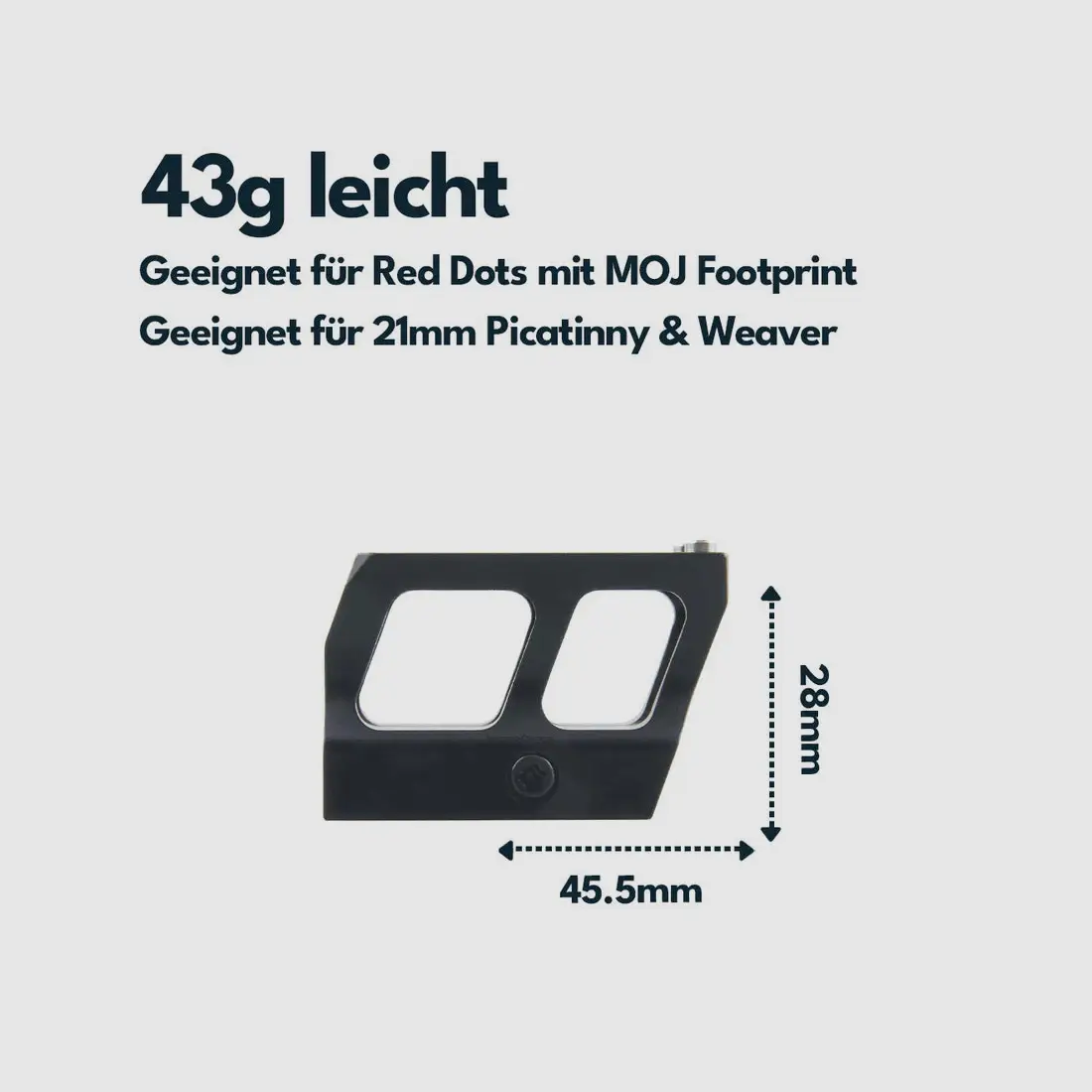 Vector Optics SCRA-71 Montaggio con MOJ (RMR) Footprint, 21mm Picatinny, h=28mm, immagine 2 di 5