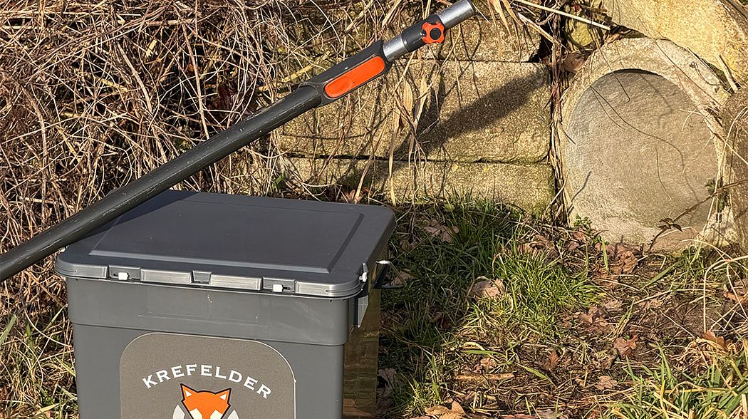 Krefelder Abfangeimer mit Krefelder Abfangkorbnetz
