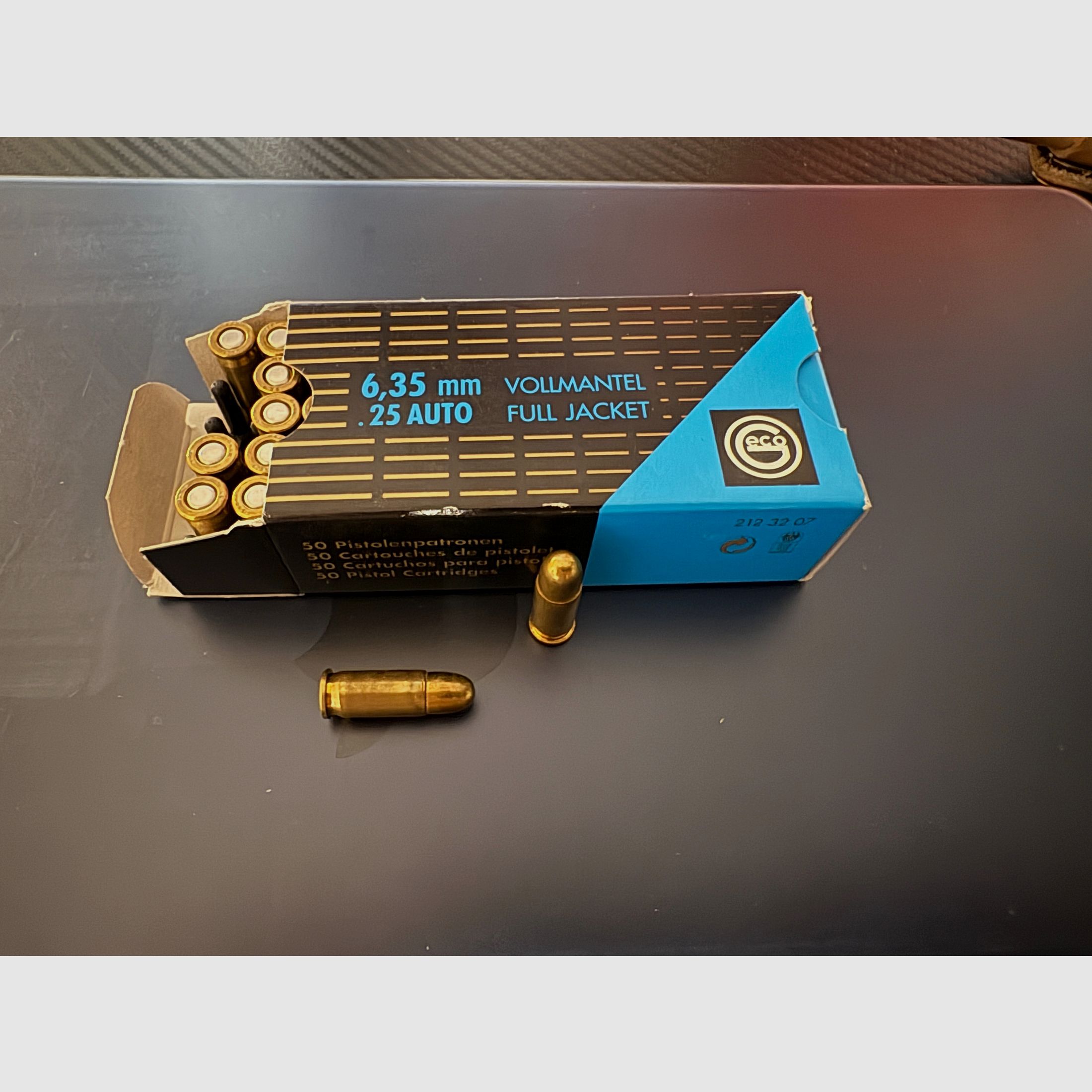 Geco 6.35 mm Browning / .25Auto VLM round / FMJ