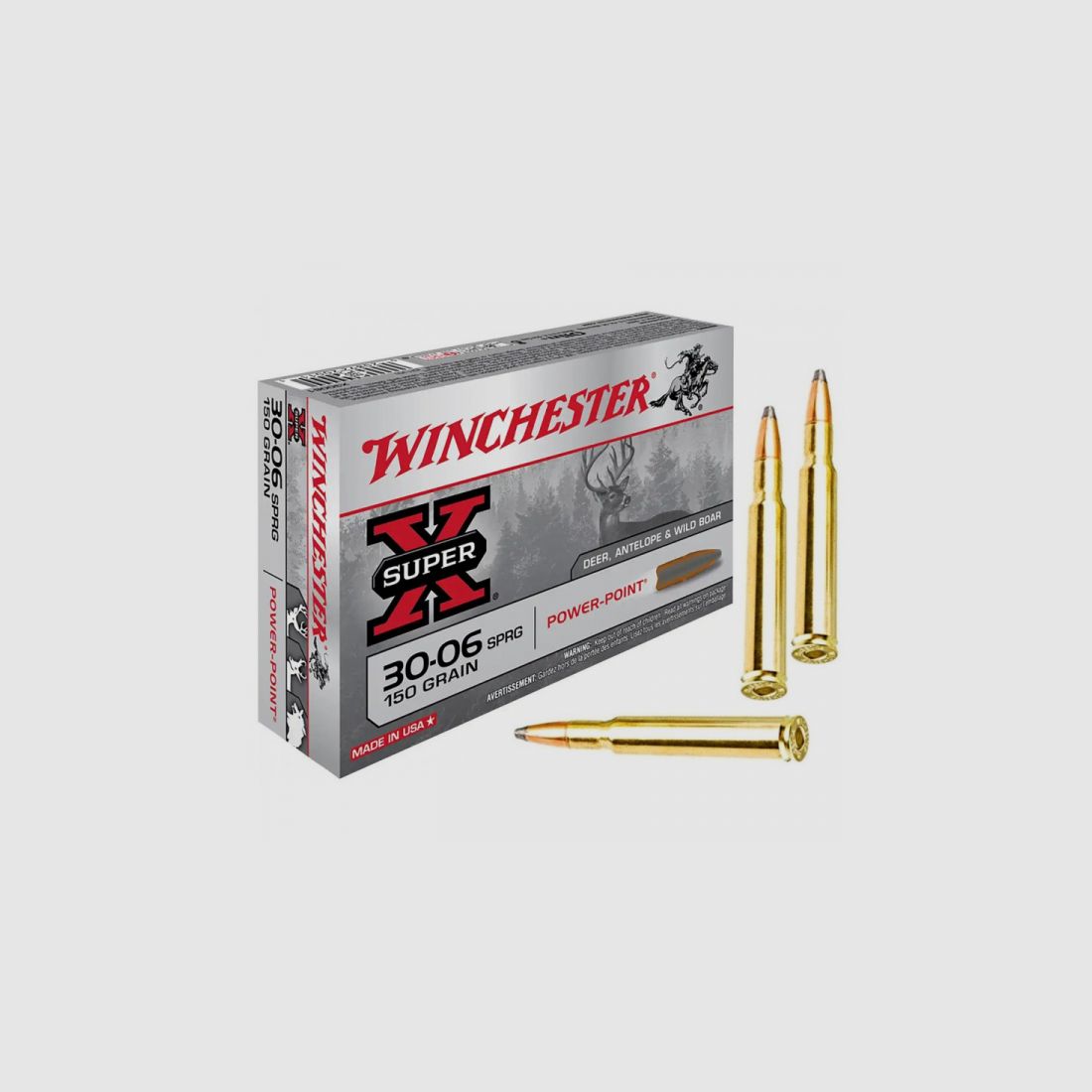 Winchester .30-06 Spr. SUPER X Power-Point Teilmantel 9,7g/150grs