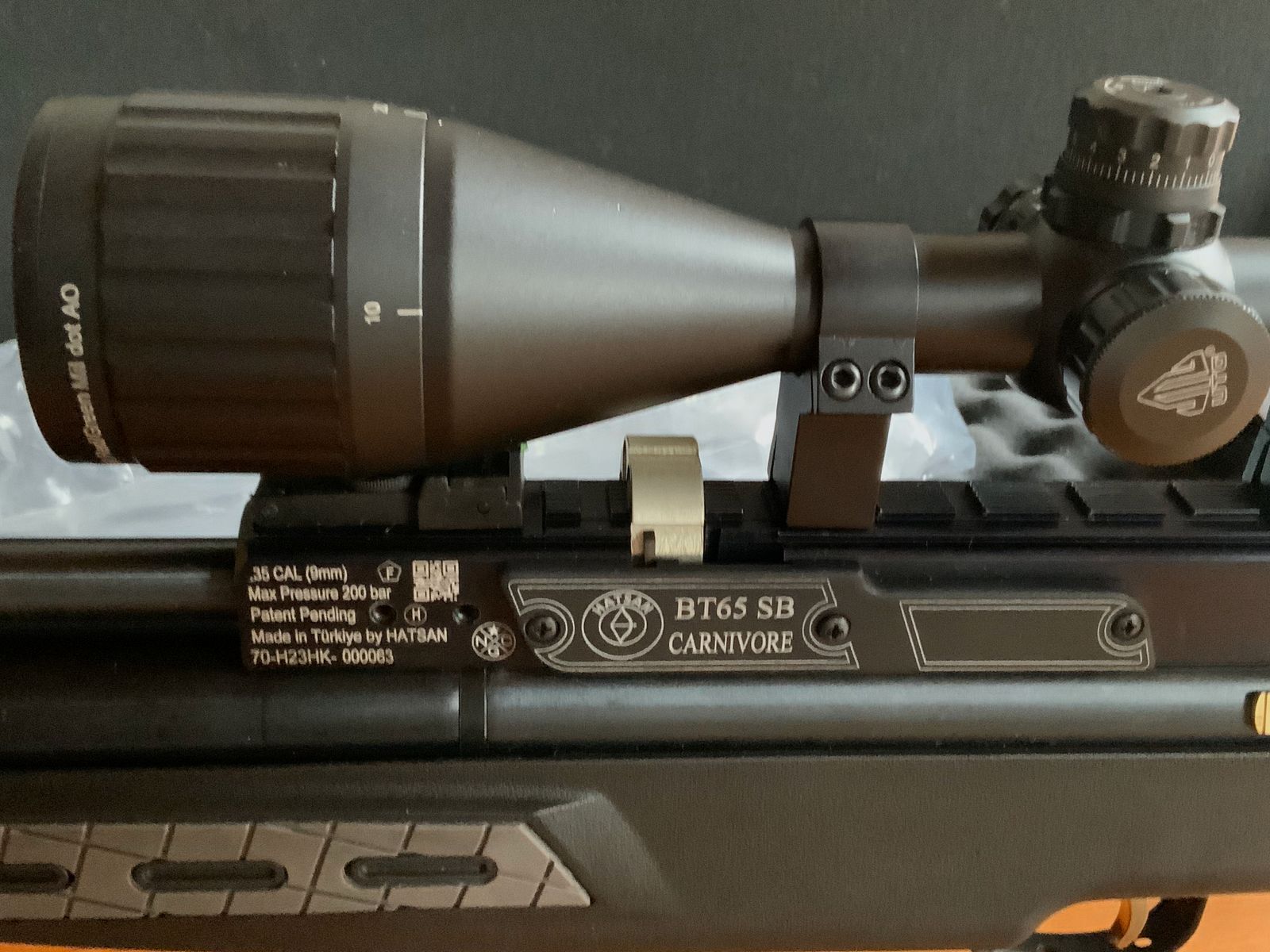 Hatsan BT65 Carnivore PCP 9mm Huma Air Regulator  Luftgewehr 