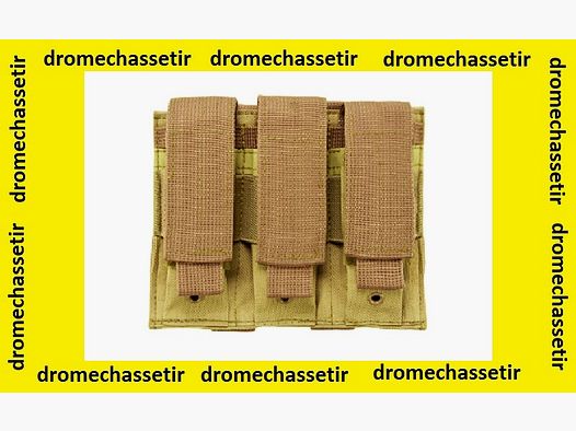 Dreifach-Magazinhalter (Tan Hellbraun) mit Molle-Schlaufenbefestigung