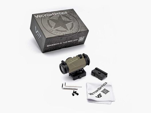 Vector Optics Maverick-IV 1×20 Mini Mil 3MOA Vista de punto rojo, color: negro