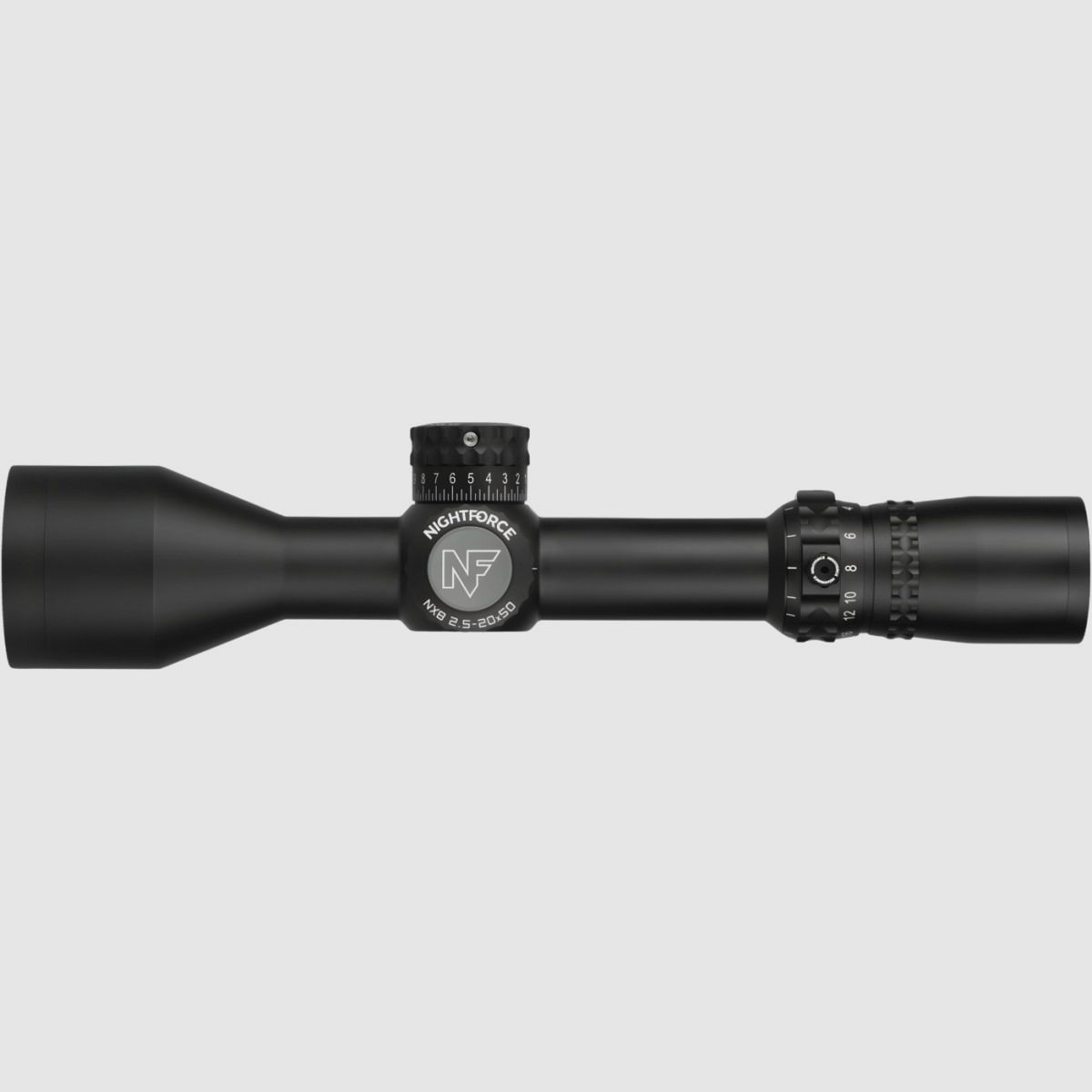 Nightforce - NX8 2.5-20x50 F1 MIL-XT 0.1 Mil-rad riflescope - Black - C632, image 1 of 7