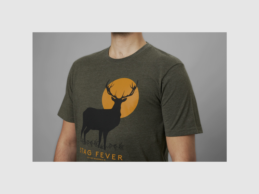 Seeland Herren T-Shirt Stag Fever Pine Green Melange
