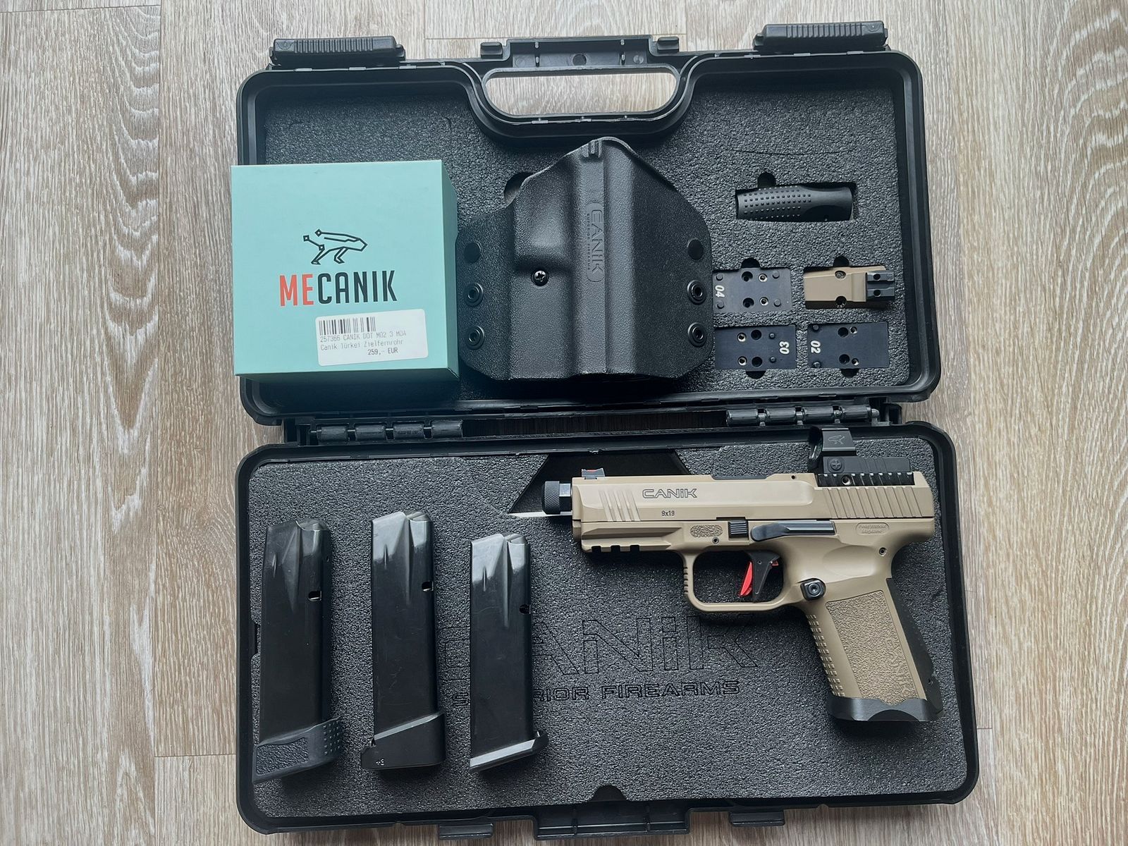 Canik TP9 Elite Combat FDE + Mecanik MO2 Red Dot