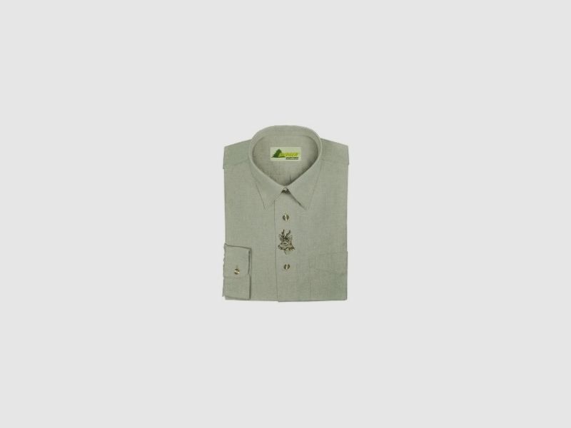 Hemd Chambray 1/1-Arm - Rehbock Stickerei