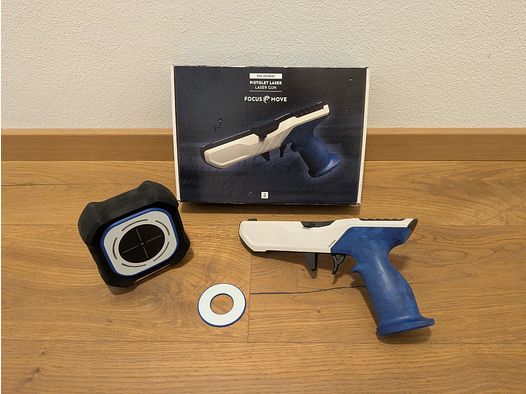   Neuwertig: „Focus and Move“ Laserpistole inklusive eletronische Zielscheibe (Decathlon) 