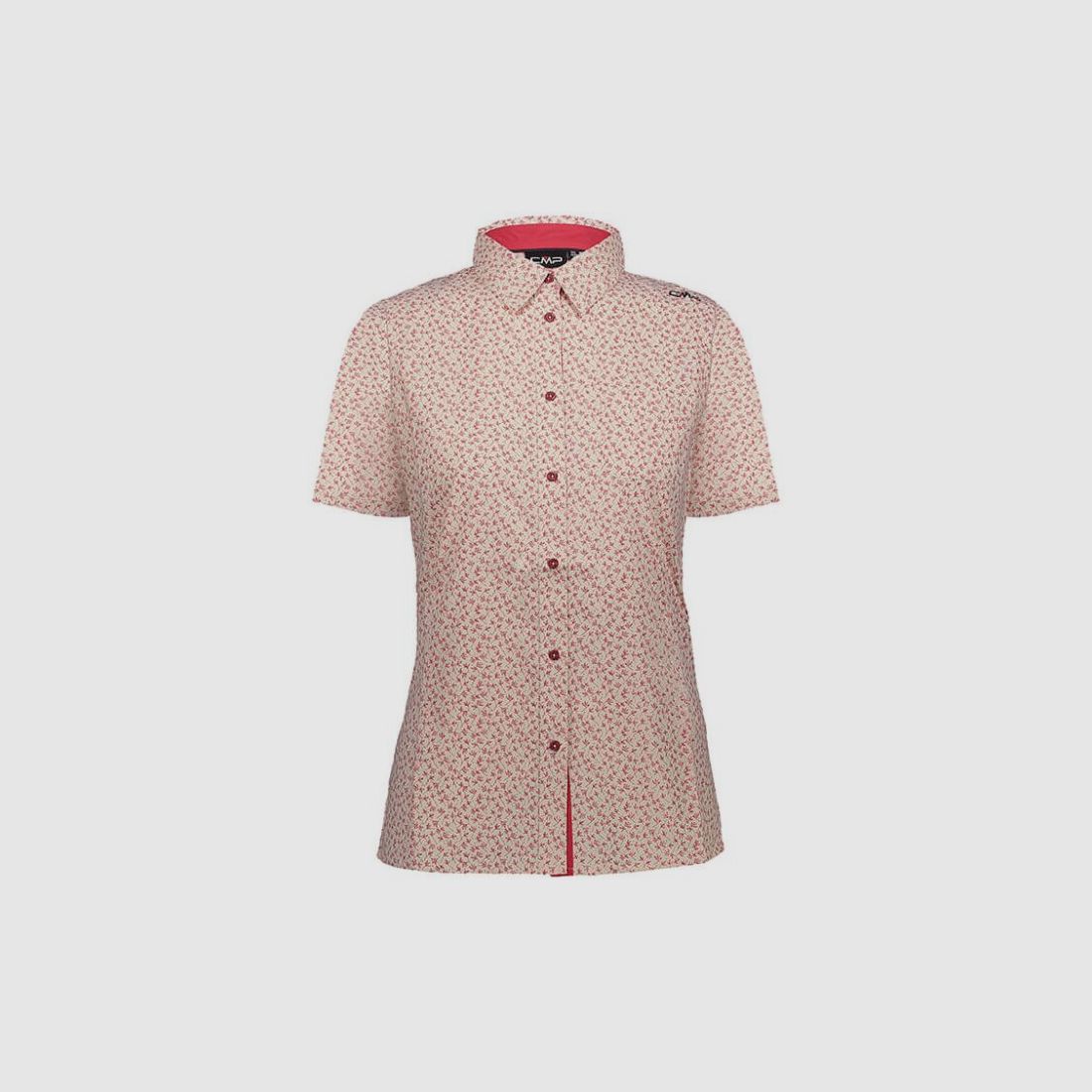 CMP Damen Kurzarm-Bluse mit Allover-Druck