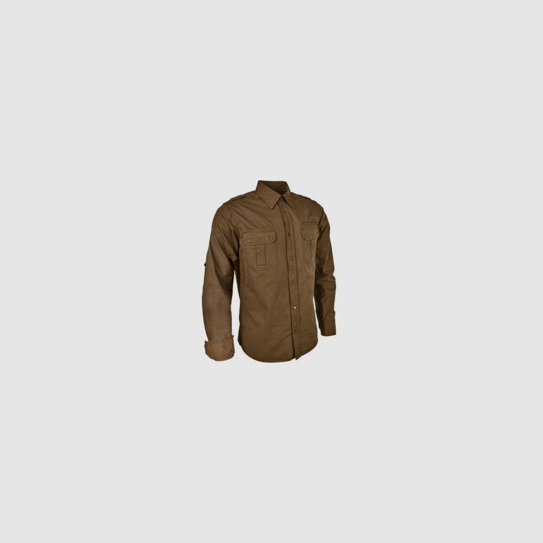 Blaser Twill-Hemd Lukas 100% Baumwolle, mit 2 Knopftaschen auf der Brust und Kent-Kragen, mit hochrollbaren Ärmeln durch die entsprechenden Knöpfe.