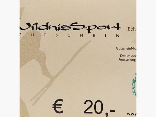 Wildnissport Gutschein 20 €