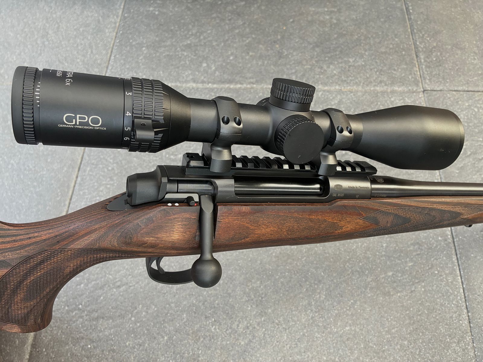223. Rem Mauser M18 pure NEU mit GPO Glas + Schalldämpfer montiert