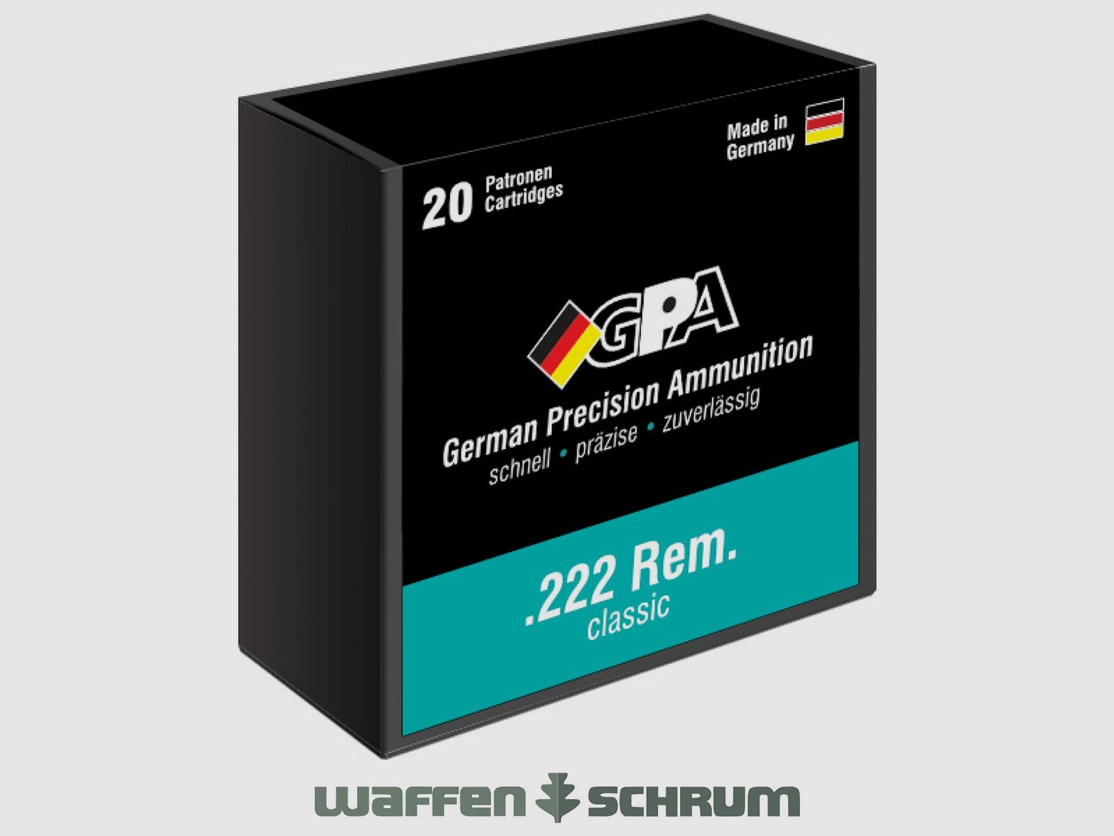 Ammunition de précision allemande GPA Classic 3,1g - 43gr .222Rem