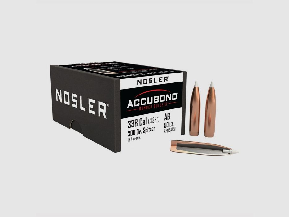 NOSLER 338 KALIBER (0,338″) 300GR SPITZER BOAT TAIL 50/BOX, zdjęcie 2 z 2