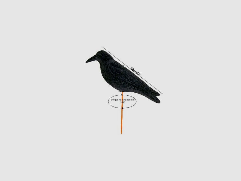 Magnum flocked crow decoy “Waggle” 50 cm, 4 pcs.