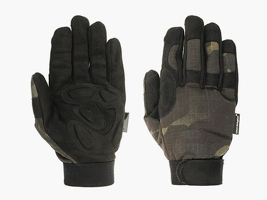 Tactical Lightweight Camouflage Gloves (Size L) - MultiCam Black