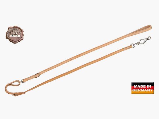 Smycz AKAH z nubuku o szerokości 14 mm