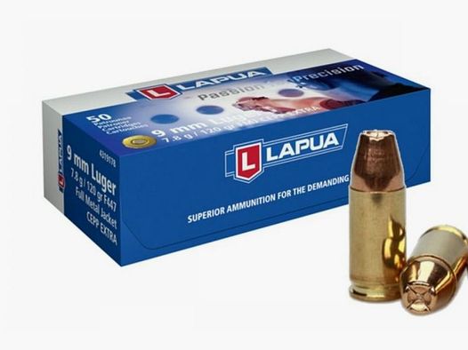 Lapua CEPP Extra, 9×19, FMJ, 120 gr., 50 Stk.