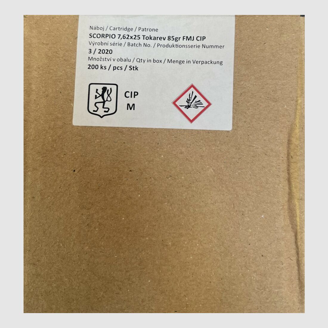 STV 7,62x25 Tokarev STV Surplus FMJ 5,5gr - 200Stk