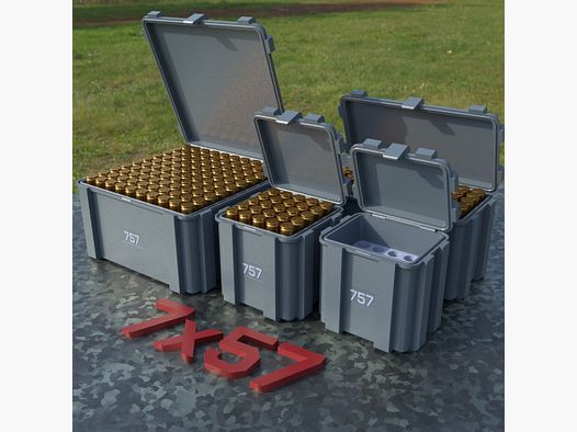 Filamelt Munitionsbox / 7x57 / ‘Klappdeckel’ / Patronenbox, Ammo Box