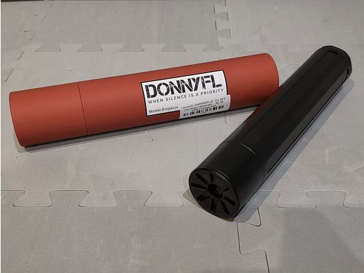 Tłumik DonnyFL Emperor V3 / .45 .50 M18X1 pasujący do AEA Megalodon i z adapterem do Challanger m.in. PCP broni pneumatycznej