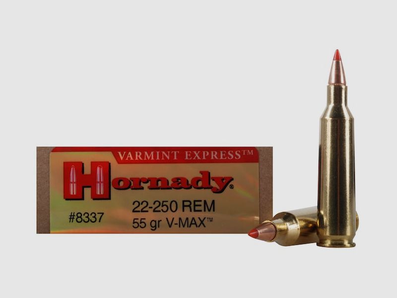 Hornady Varmint Express .22-250 Rem. 55GR V-Max 20 cartuchos