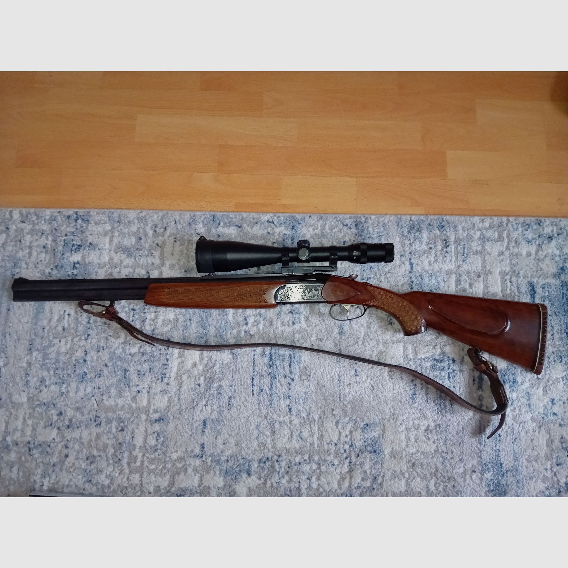Bockbüchsflinte Brünner Mod. 5022 Kal 12/70, 7x57R, E- Lauf Keppeler Kal. 5,6x52R + ZF Frankonia (Docter) 3-12×56 Leuchtabsehen 4 mit Punkt