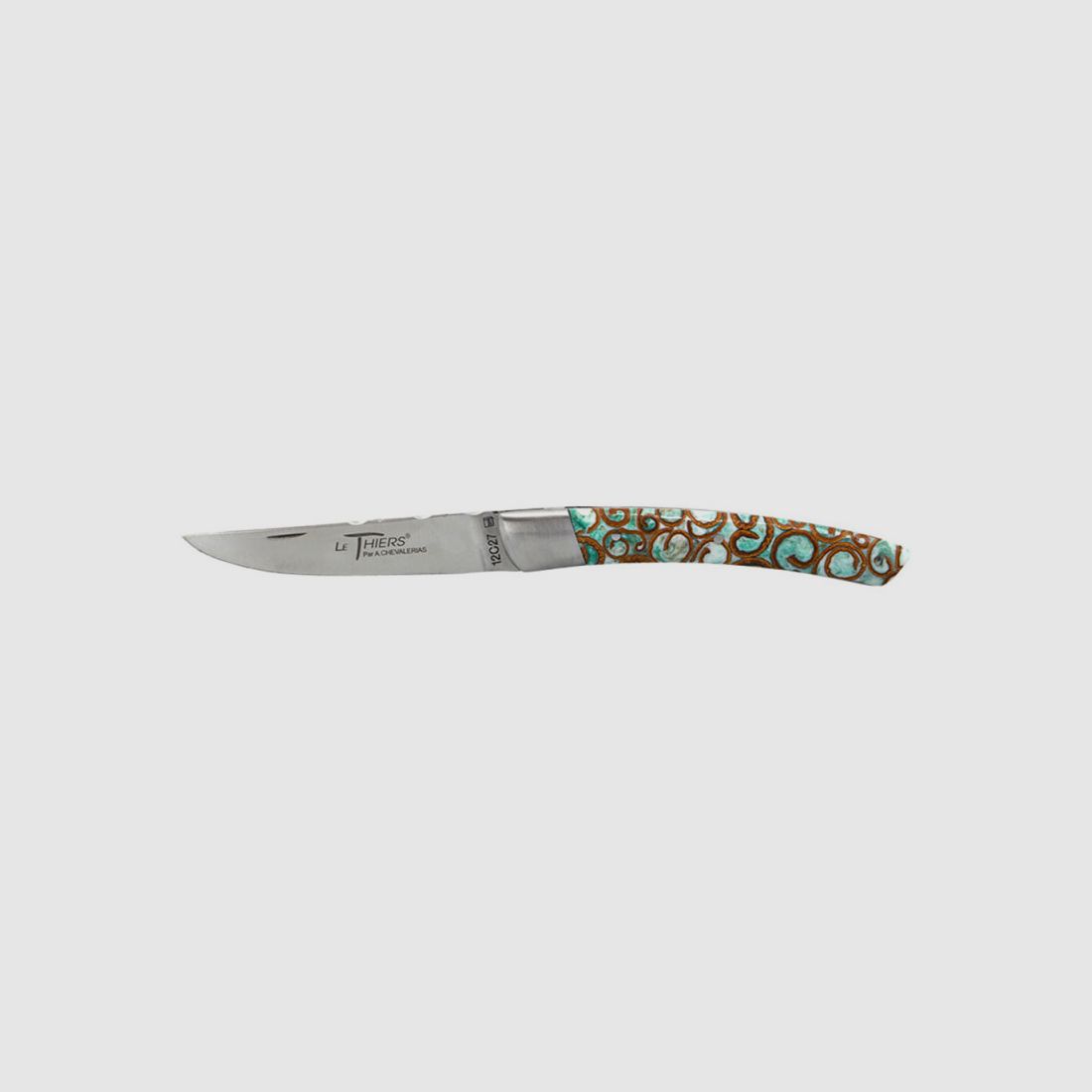 Cuchillo Chevalerias Le Thiers Canelle Verde, imagen 1 de 5