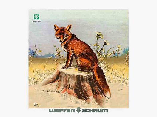 Deutscher Jagdverband DJV-Luftgewehr-Jagdscheibe   Fuchs