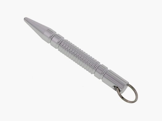 Kubotan mit Schlüsselring Palmstick silber