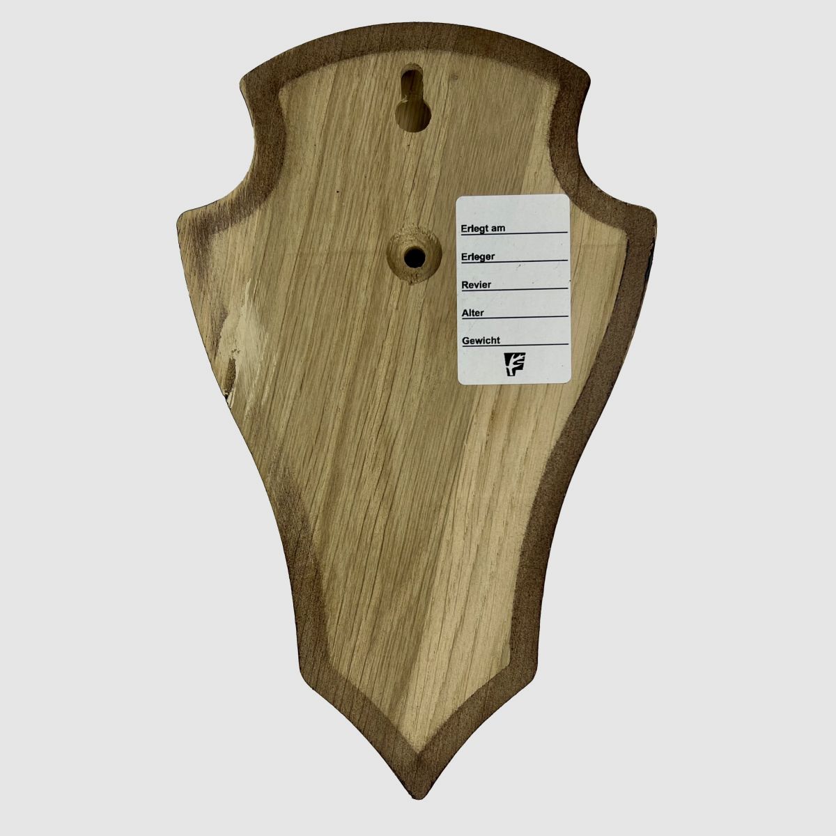 Panneau en bois de cerf 22x13 cm sombre pointu ou en pin