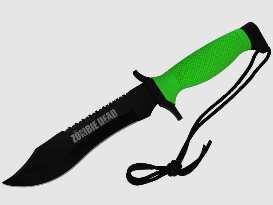 Zombie Dead Messer mit schwarz beschichteter Klinge