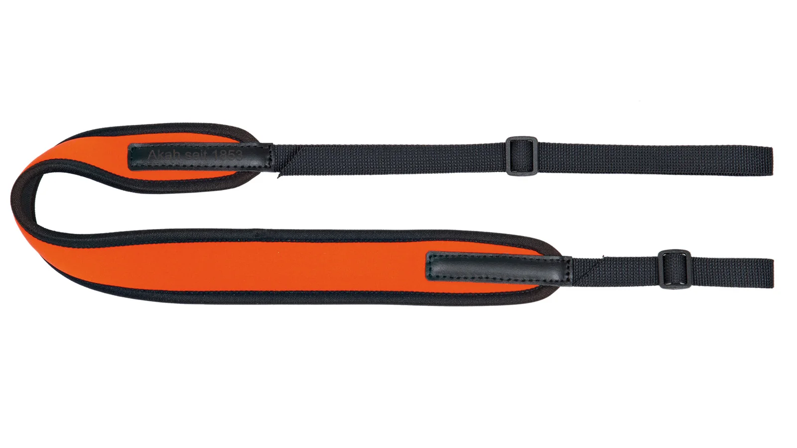 AKAH Sangle de Fusil Rembourrée en Néoprène avec Support en Caoutchouc – Orange, 90–120 cm, image 1 sur 2