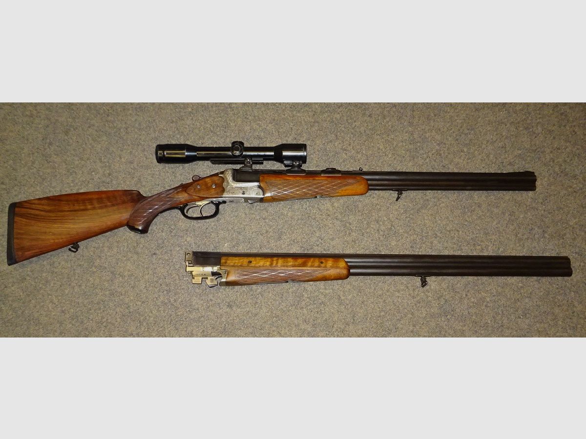 BBF /BDF  HEYM Mod. 88 7x57R +16/70 mit Wechsellauf auf BDF 16/70. Mit "Kaps" ZF 4fach. EU wide shipment