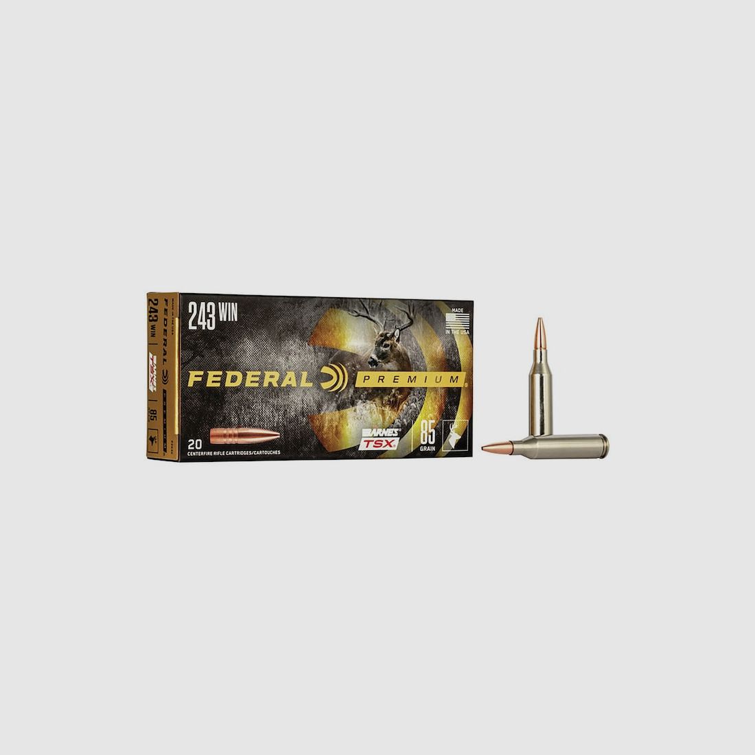 Federal Premium Barnes TSX .243 Win. 85GR HP 20 Patronen