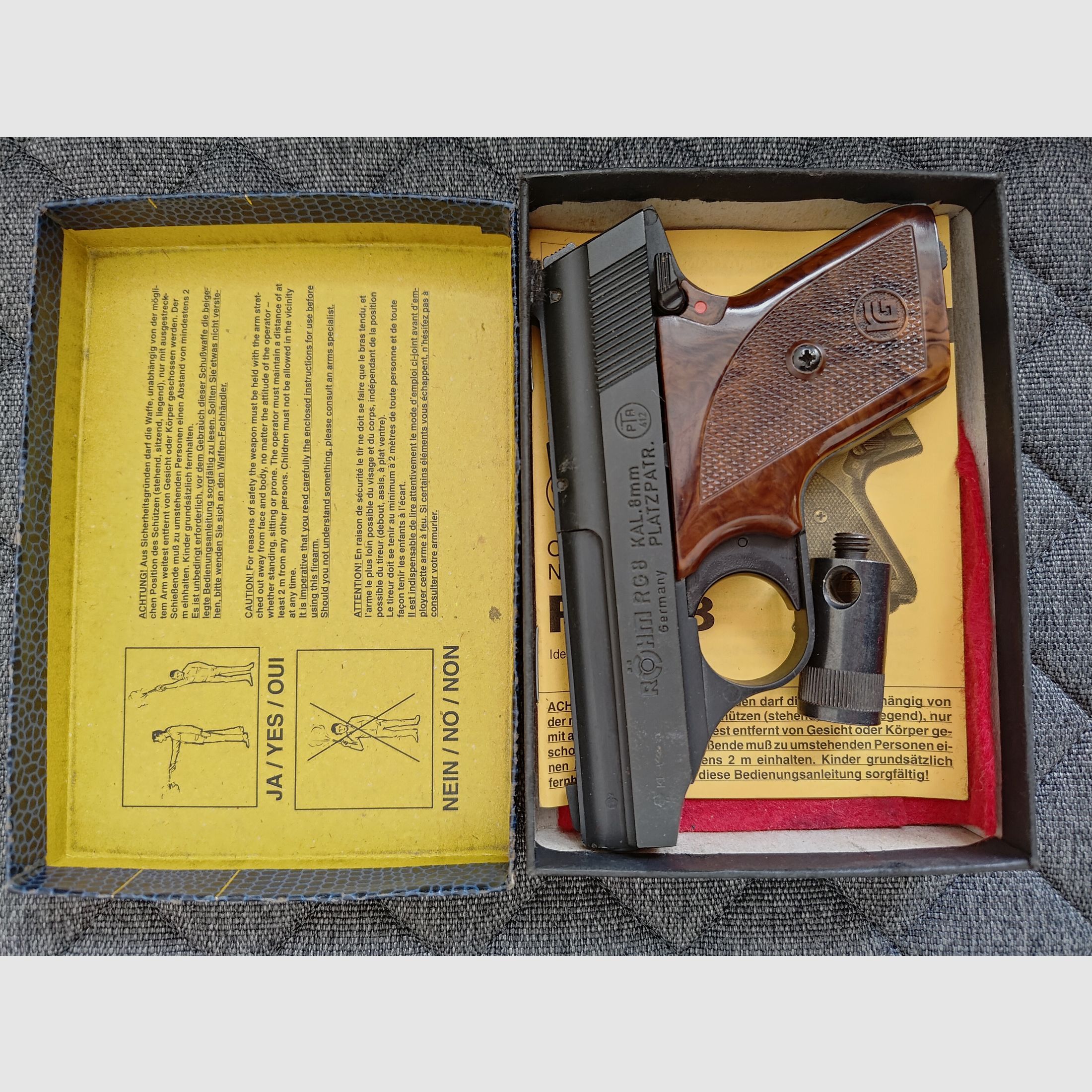 Röhm 8mm Scheckschuss Pistole 