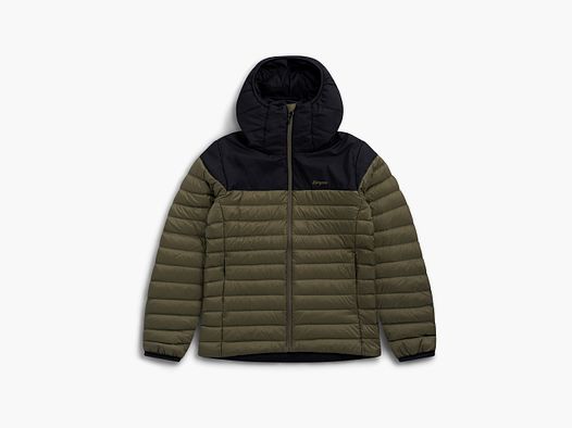 Bergans Lom Light Down Hood Jacke Herren Green Mud/Dark Shadow Grey XXL