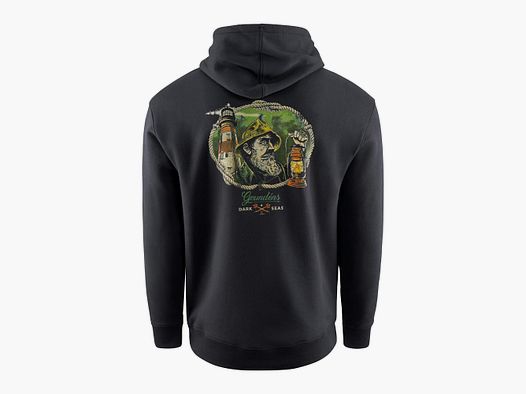 Grundens Dark Seas X Grundens Watchman Hoodie Hommes Noir XXL