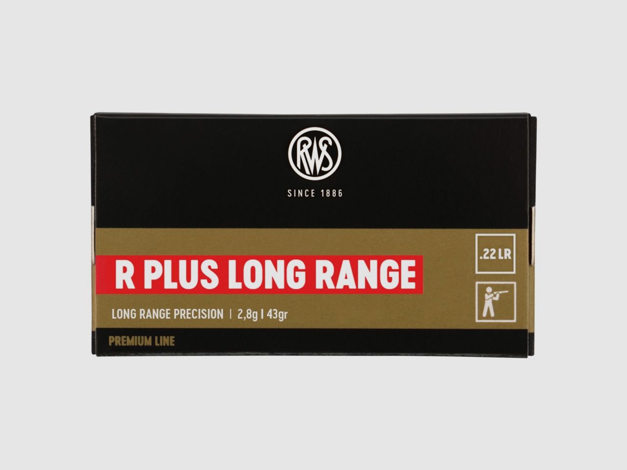 Box mit 50 Patronen .22LR RWS R PLUS LONG RANGE 43 grains