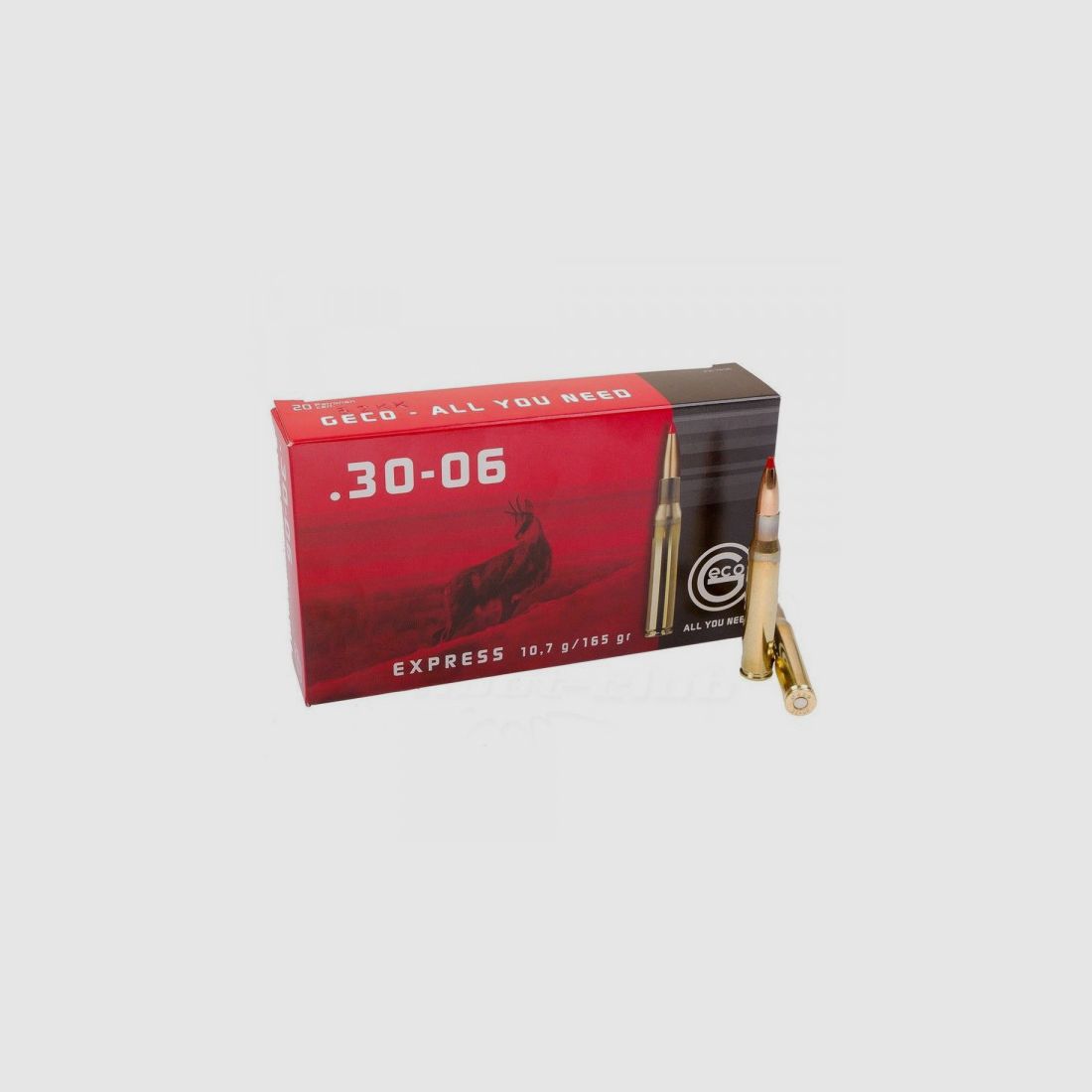 GECO EXPRESS RIFLE CARTRIDGES 30-06SPR. 165 GRS - 20 CARTRIDGES