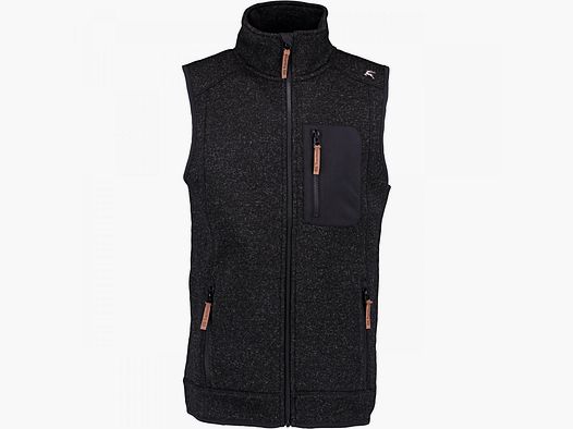 Gilet in pile lavorato a maglia Klesi uomo (antracite)