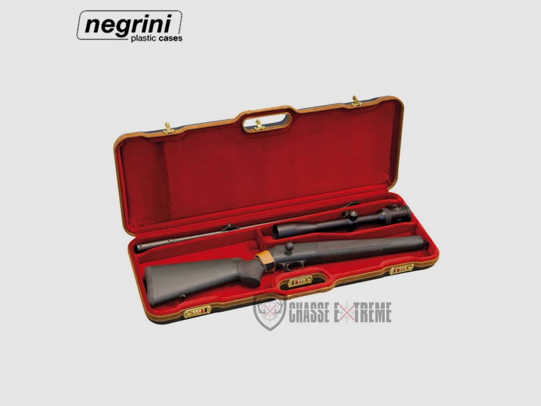 Custodia per Armi NEGRINI ABS Termoformata Bordo in Pelle per Fucile Doppietta