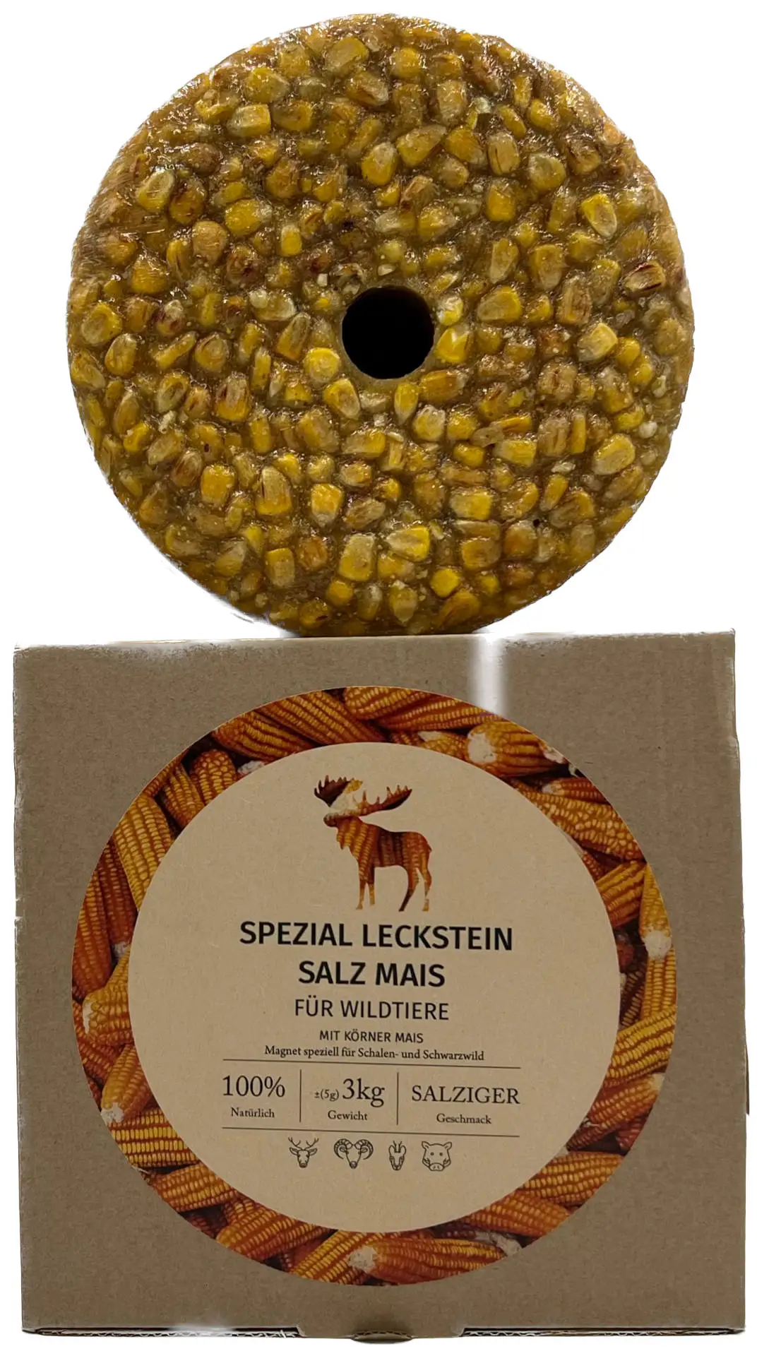 Wildlutscher Spezial Leckstein süßer Mais für Schwarzwild