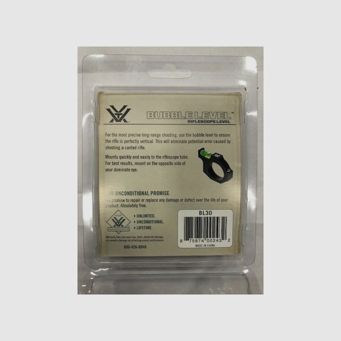 VORTEX RING WASSERWAAGE 30MM BLASE, Bild 2 von 2