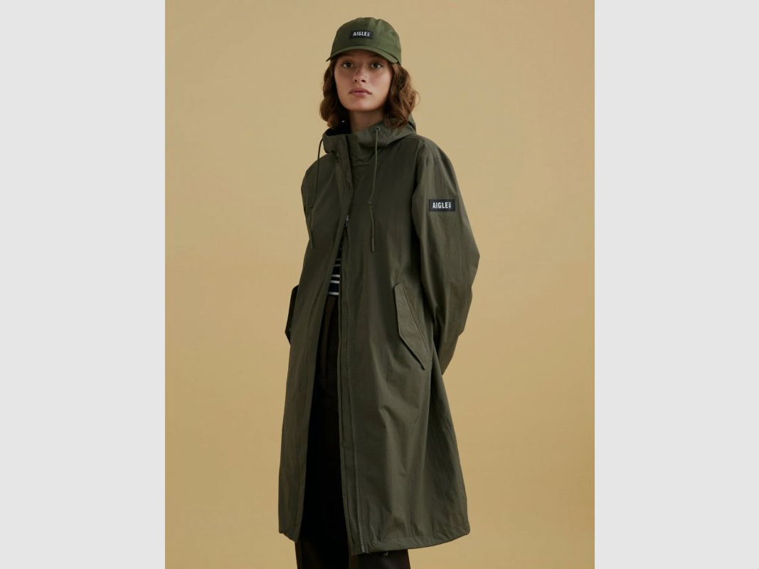 Aigle Damen Parka Lang mit Kapuze Avocat 42