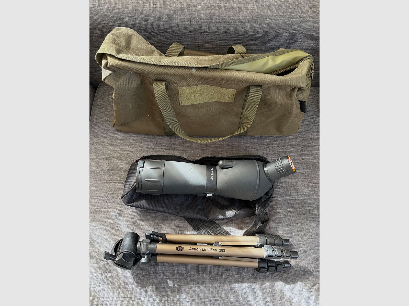 Bresser spotting scope 20-60-60 with tripod and bag