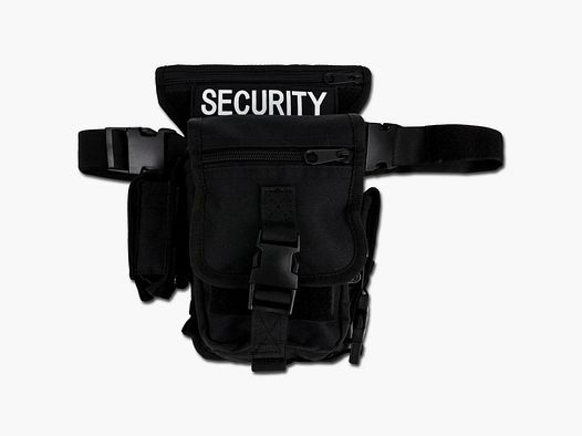 MFH MFH Torba biodrowa z mocowaniem na nogę i pas SECURITY czarna