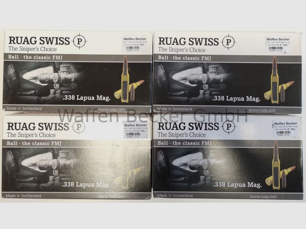 RUAG	 80 Schuss RUAG The sniper's choice Kal. .338 Lapua Mag. 16,3g FMJ aus einem Los