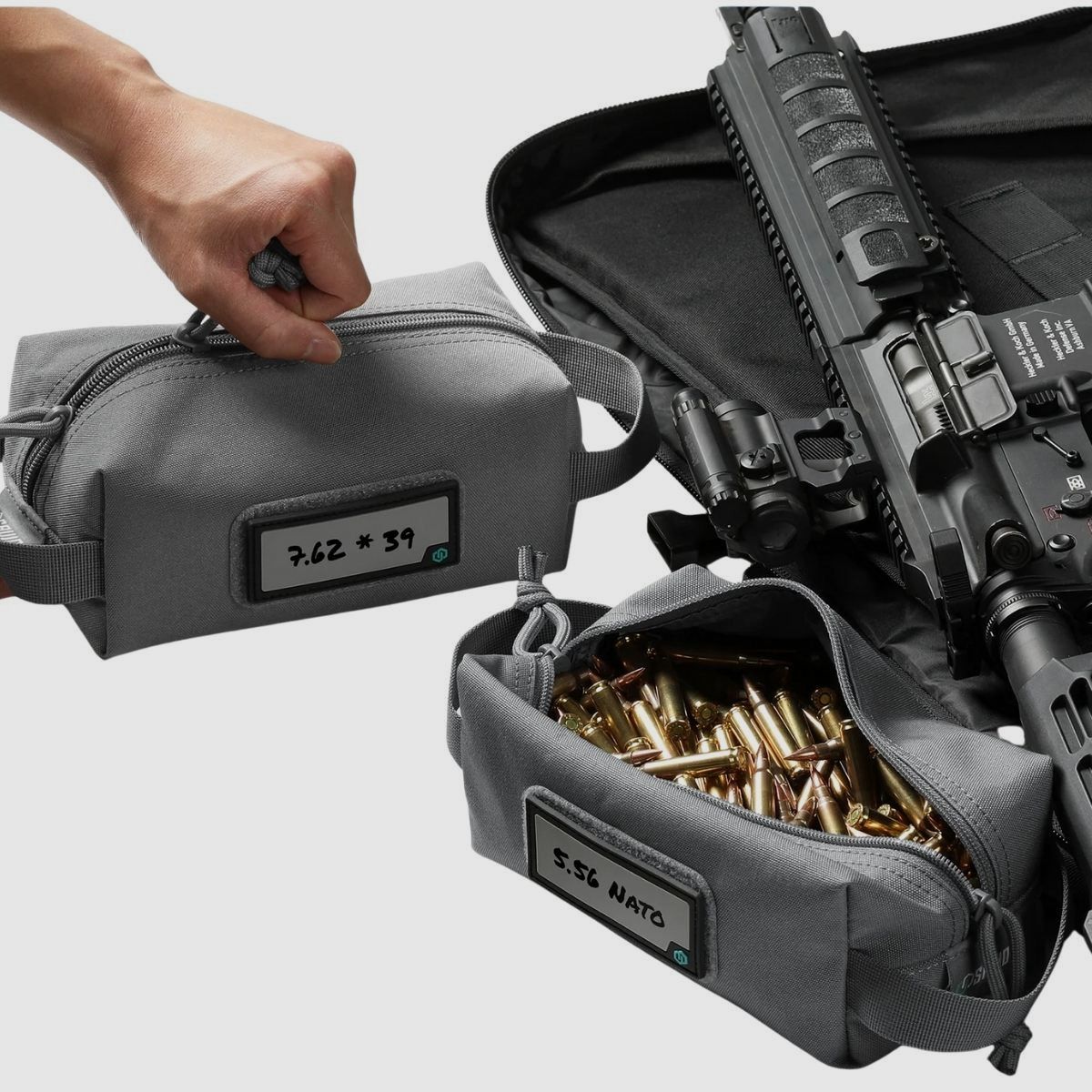 Savior - Munitietas - Loose Sac - Soft Ammo Carrier 4-pack - Tiger Stripe - SP-AMST-4P-TIGR, afbeelding 4 van 6